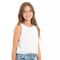 NAUTY BLUE - Camisa Beige Para Niñas 50919