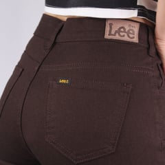 LEC LEE - PANTALÓN DRIL PARA MUJER - CAFE