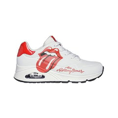 SKECHERS - Tenis para MUJER UNO - ROLLING STONES color Blanco y rojo