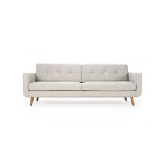 SOFA MARKET - Sofa Deluxe 2 Puestos Tela Gris Claro