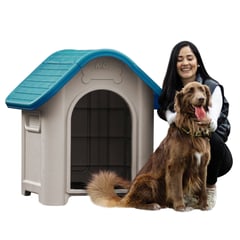 PLASTICOS MQ - Casa Para Mascotas Grande Mediana Marca Mq