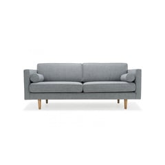 SOFA MARKET - Sofa Denn 2 Puestos Tela Gris Claro