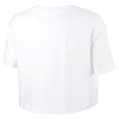 NIKE - Camiseta Mujer Tee Essential Crop Icon Futura - Blanco