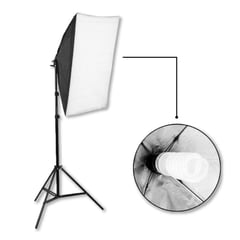 ILUV - Kit Iluminación Softbox +socket X1+ Tripode Stand Fotografia