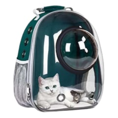 GENERICO - Maleta Astropet Transparente Burbuja para perro y gato-VERDE