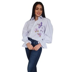 MORAMI - Camisa Bordada a Mano para mujer