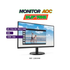 AOC - MONITOR FHD 22 75HZ 4MS HDMI-VGA