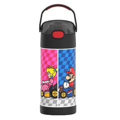 THERMOS - Termo Pitillo Infantil Acero Inoxidable Mario Bros 12 Onz