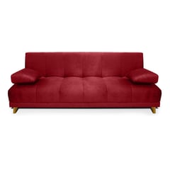 MUEBLES ONLINE - Sofa Cama Sabath 3 posiciones tela roja