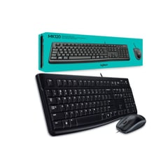 LOGITECH - Combo mouse + teclado MK120 Cable USB