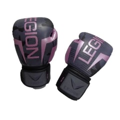 LEGION - Guantes Boxeo 12 Onzas Negro- Rosa