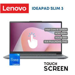 LENOVO - PORTATIL SLIM 3 15IAH8 INTEL CORE I5 12450H 8GB LPDDR5 512GB SSD PAN15,6" FHD TOUCH GREY