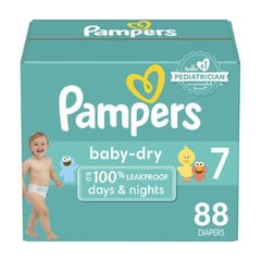 PAMPERS - Pañales Para Bebe Baby Dry Etapa 7 de 88 Unidades