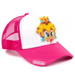 ARITEX - Gorra Pixel Art - Super Mario - Princesa Peach - Estilo Retro 8 Bits