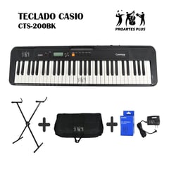 CASIO - TECLADO CT-S200 BK +BASE+ESTUCHE LONA + ADAP AD-E95100