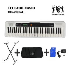 CASIO - TECLADO CT-S200 WE +BASE+ESTUCHE SEMIDURO+ ADAP AD-E95