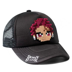 ARITEX - Gorra Pixel Art Demon Slayer Kimetsu no Yaiba Tanjiro Retro 8 Bits