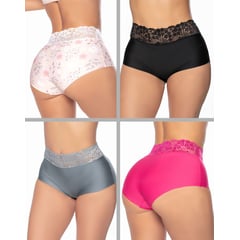 FORMAS INTIMAS - Cachetero Paq X4 Mujer Multicolor FI 7322