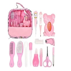 MUNDO BEBE - Kit de aseo completo y cuidado personal 14 piezas rosa