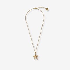 SCARLETT HERRERA I ESENCIAL - Collar Estrella Mineral Cuarzo Rosa - Bañado en Oro 24K - NUEVO