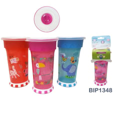 INFANTEC - Vaso bebe 360 grados anti derrame azul o rojo BIP1348