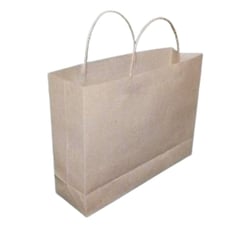 GENERICO - 25 Bolsas Papel Kraft 90 gr. Manija Retorcida. T:28x38x11