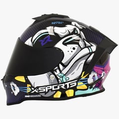 X SPORTS - CASCO MOTO V151 CERTIFICADO JAKOB ROSA BRILLO TLL S