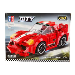 GENERICO - Armable Tipo Lego 2EN1 carro o Transforms Rojo 211pcs