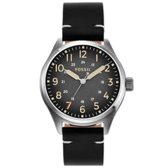 FOSSIL - Reloj Easton Bq2791 Cuero Negro Clásico Hombre Casual