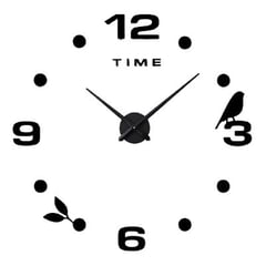 GENERICO - RELOJ DE PARED 3D TAMAÑO 100X100CM COLOR NEGRO