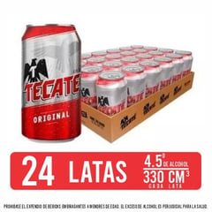 TECATE - Pack X24 Cerveza Lata 330 Ml