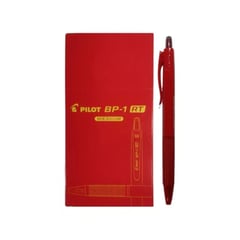 PILOT - Boligrafo Retractil Bp1 Rojo Medio X 12 Unidades