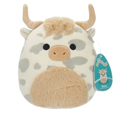 JAZWARES - Peluche Squishmallows 19Cm - Borsaborsa - Grey Highland Cow