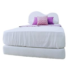 DAVINCI - Base cama - Colchón ultra suave blanco ovejero - Cabecero de diseño