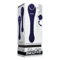 EVOLVED - Vibrador y Succionador Flexible Morado