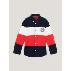 TOMMY HILFIGER - Camisa Manga Larga Colorblock Para Niños