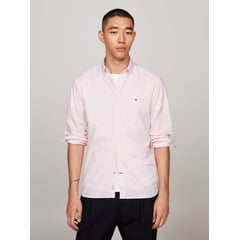 TOMMY HILFIGER - Camisa Th Flex Slim Con Microestampado