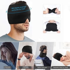 GENERICO - Gorro de Gel Alivio Dolor de Cabeza Migraña Ojos FrioCalor