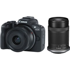 CANON - Cámara profesional Canon EOS R50 combo lentes 18-45 mm y 55-210 mm