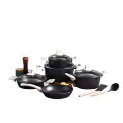 TORNADO - Set De Ollas De Cocina De Aluminio Forjado 9 Pzas + Obsequio