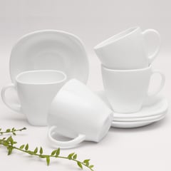 ESSENZA - Tazas De Cafe Pocillos Set 8 Piezas 210ml En Opal