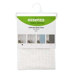 ESSENZA - Cortina de Baño Cuadros Blanca