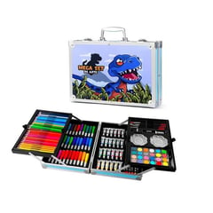 GENERAL - Mega Set De Colores Marcadores Arte 145 Piezas Azul