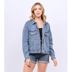 UNSER - Chaqueta con Texto en Espalda para Mujer Unser.-