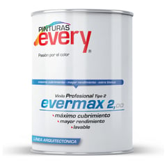 PINTURAS EVERY - Pintura Vinilo Tipo 2 Evermax Cuarto de Galón Blanco