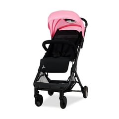 ASALVO - Coche Para Bebe Flight Negro-Rosa