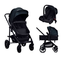 ASALVO - Coche Para Bebe Travel System Dubai Negro