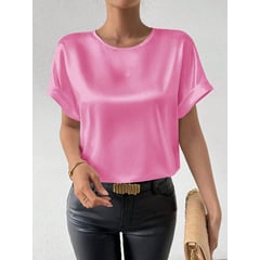 GENERICO - Blusa Manga Corta para Mujer en Satin