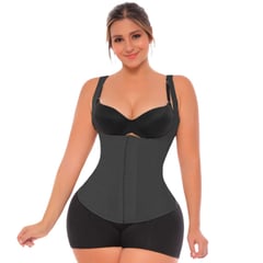 LICSY - Faja Chaleco Cinturilla Control Abdomen Fit con Broches.-