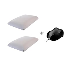 TECNOFOAM - Almohadas Combo Oferta Limitada Set x 2 Almohadas Clasica + Cuello Viajero